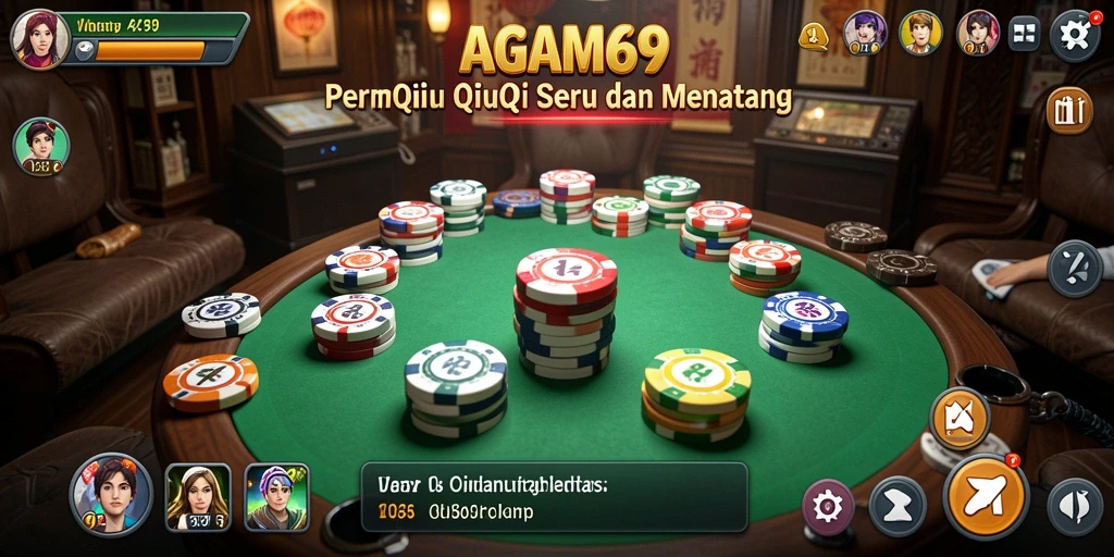 Gameplay seru AGAM69 dengan aksi kartu QiuQiu.