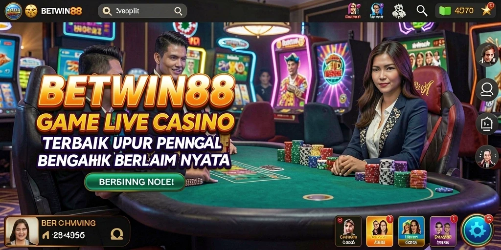 Tampilan gameplay Live Casino BETWIN88 yang menarik dan interaktif.