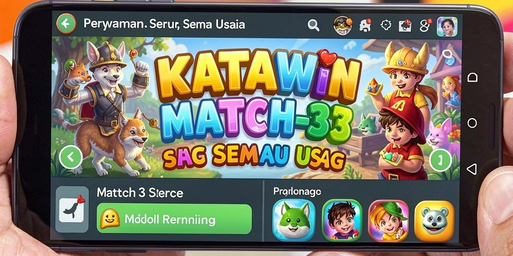 Tampilan gameplay KATAWIN yang menegangkan dan penuh warna.