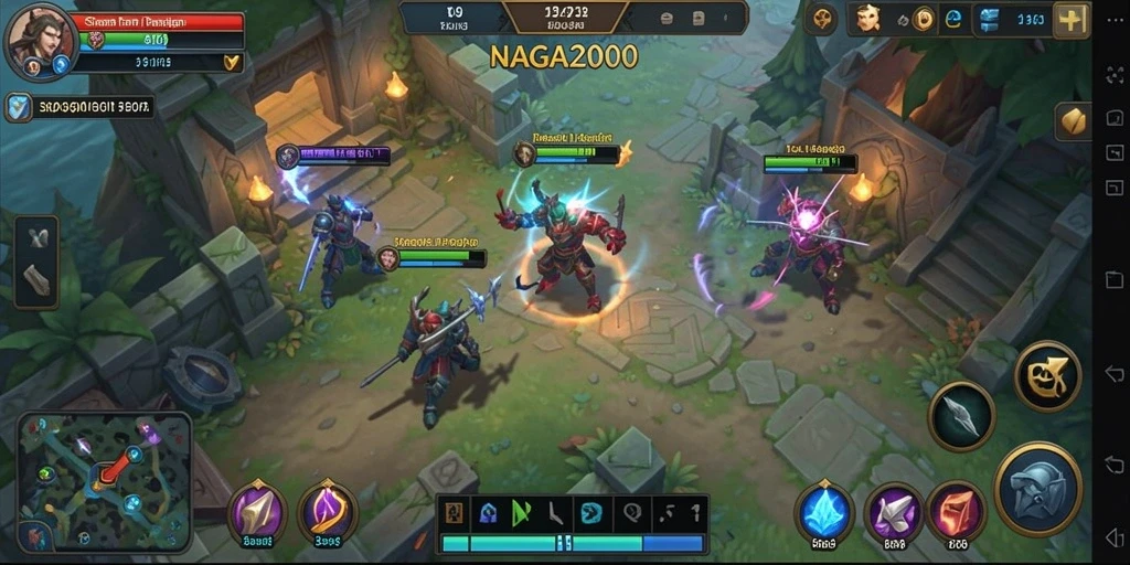 Tangkapan layar gameplay <strong>NAGA2000</strong> menampilkan aksi pertempuran strategis yang mendebarkan.