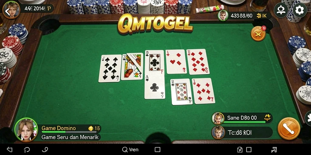 Screenshot gameplay menunjukkan aksi mendebarkan domino.