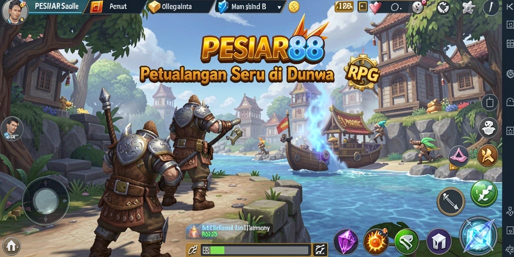 Tangkapan layar PESIAR88 menampilkan pertempuran epik dengan karakter yang kuat.
