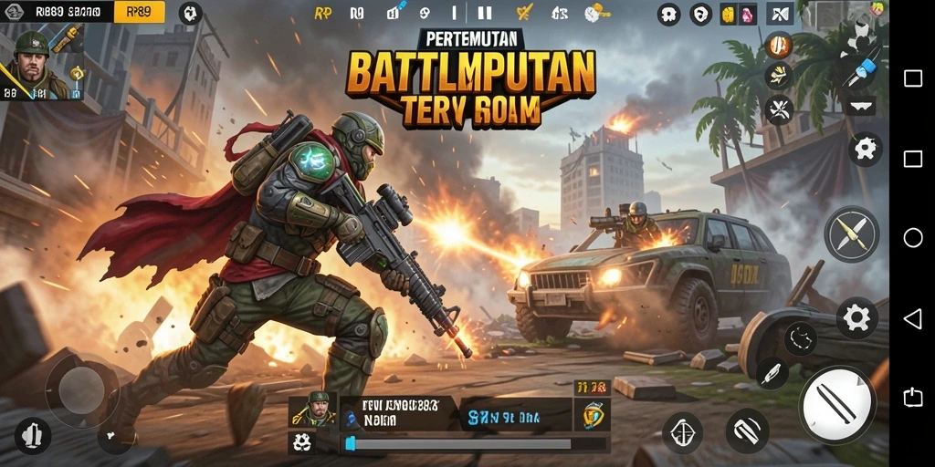 Gameplay seru dan strategis dalam RR89 Battle Royale.