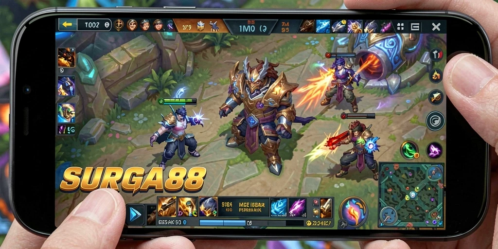 Tampilan gameplay SURGA88 yang menegangkan dengan strategi tim yang solid.