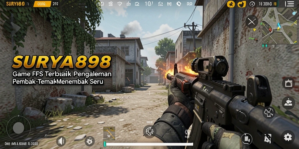 Gameplay seru dalam SURYA898 dengan grafis yang memukau dan variasi senjata.