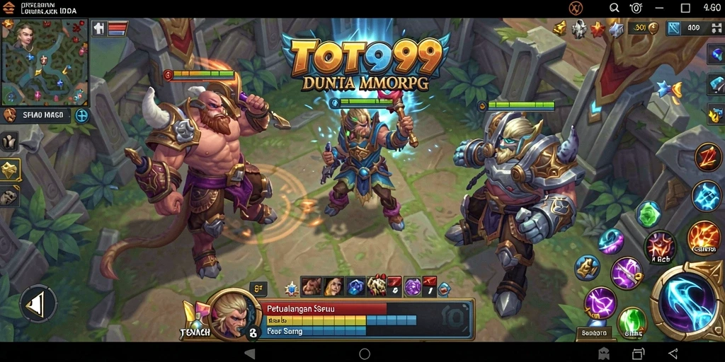 Screenshot dari TOTO99 menunjukkan aksi mendebarkan dalam pertarungan MMORPG.