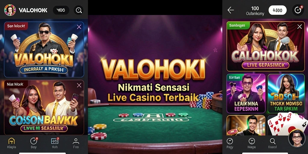 Tampilan menarik dari gameplay Live Casino VALOHOKI dengan dealer profesional.
